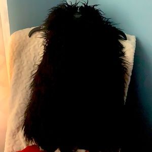 INC black fringey vest, really cute.